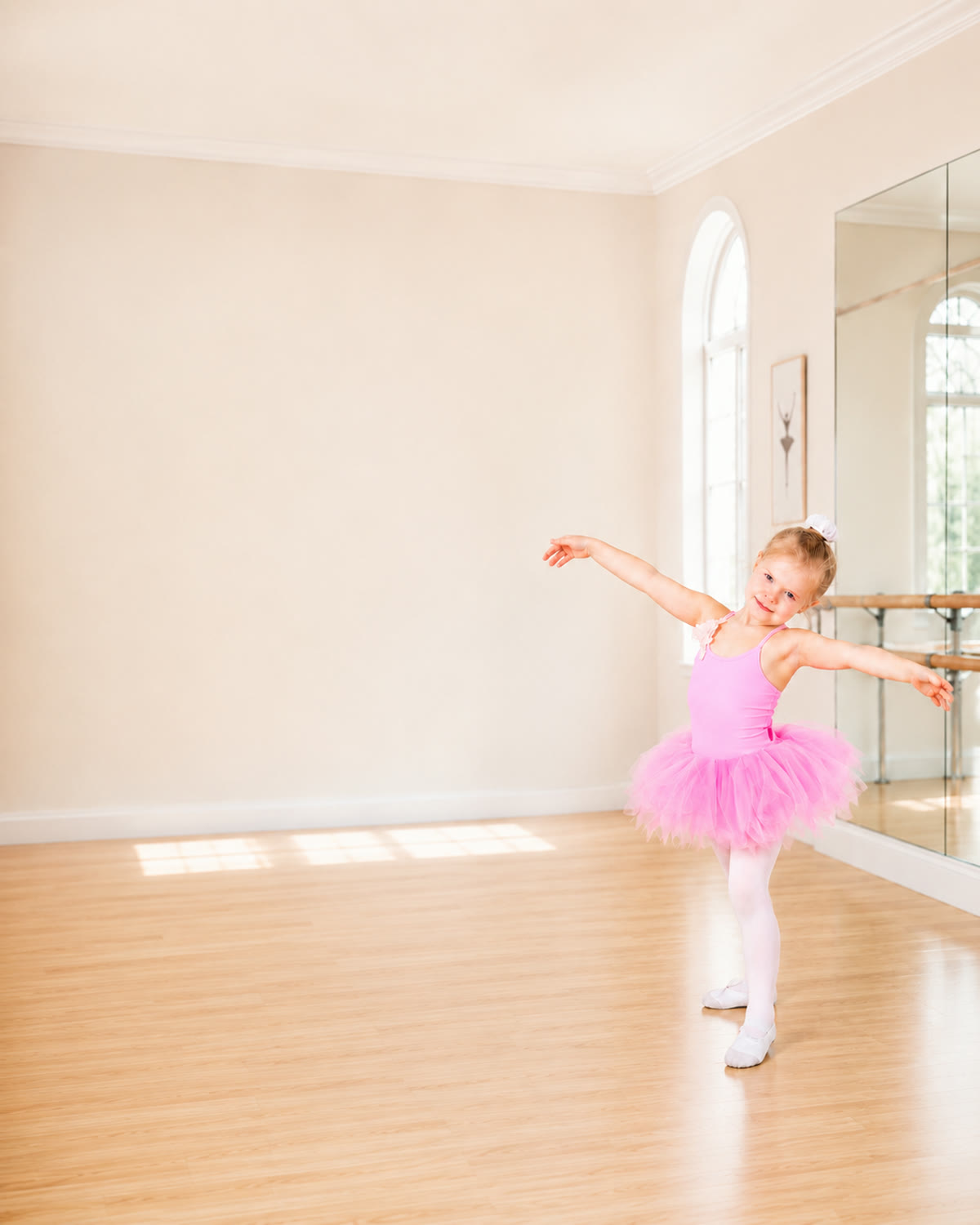 Bambini che corrono e giocano durante una lezione di gioco danza